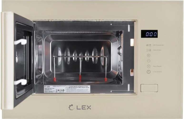 Встраиваемая микроволновая печь LEX Bimo 20.01, 20л, 700Вт, слоновая кость [chve000003]